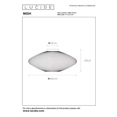 Plafon MESH 21123/45/02 Lucide